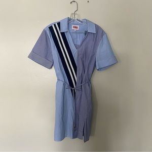 Solid and Striped Oxford Shirt Tunic